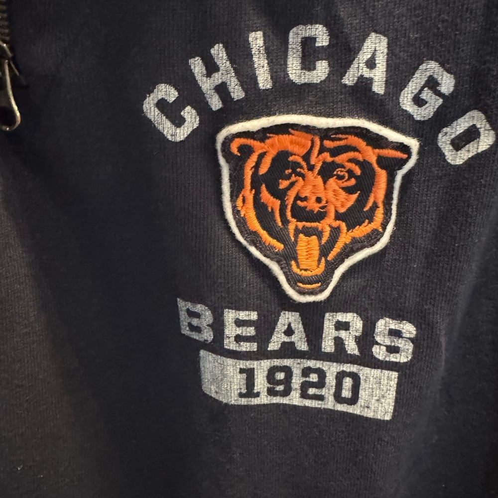 Chicago Bears 47 Brand Navy and Gray Zip-Up Sweater - Picture 2 of 8